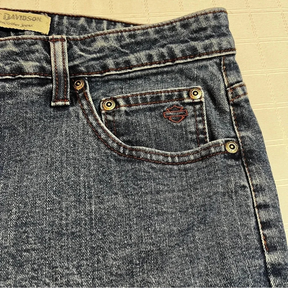 Vintage Y2K Harley Davidson Bootcut Biker Jeans Women's Size 12 - Picture 2 of 13